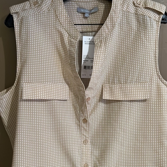 NY Collection Tops - NY Collection Women’s Tunic Top in Beige Sz XL. NEW